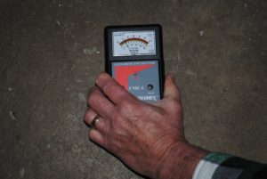 moisture detection electrical impedence meter