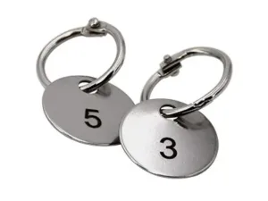 Six (6) replacement engraved ID tags for temperature probes.