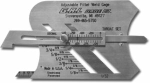 G.A.L. Adjustable Fillet Weld Gauge