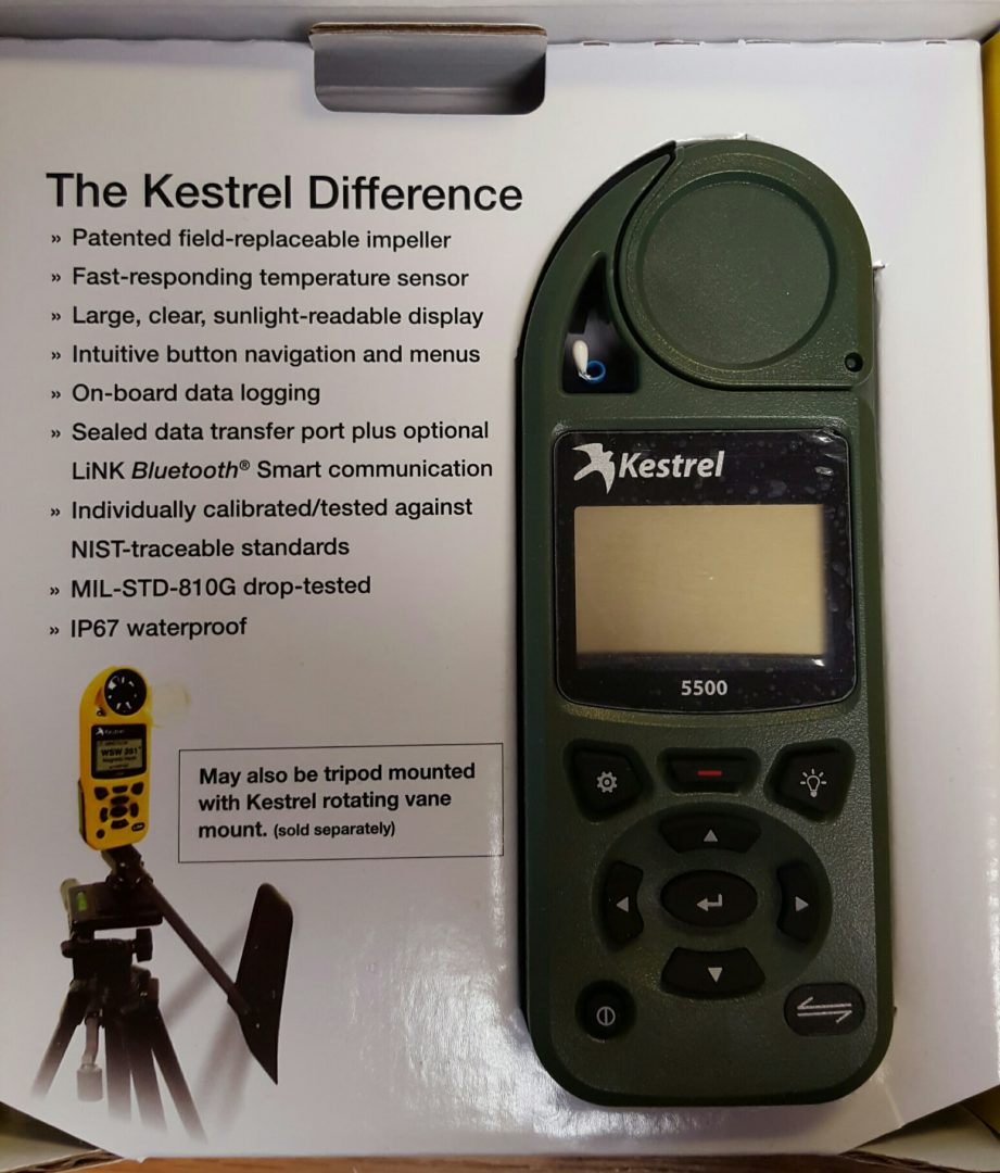 Kestrel 5500 Rugged Weather Meter KTA Gage